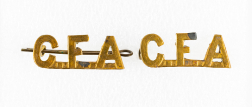 Canadian Field Artillery (CFA) Shoulder Badges (2)