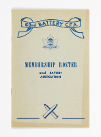 63rd Battery C.F.A. Membership Roster, 1945-46