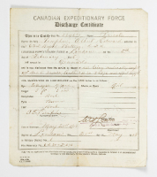 Canadian Expeditionary Force - Discharge Certificate