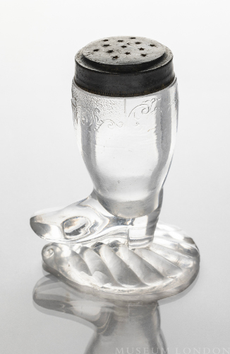 Boot-Shaped Glass Salt Shaker
