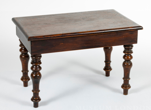 Wooden Bench with Turned Legs