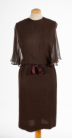 Brown Chiffon Dress, Magda Lang