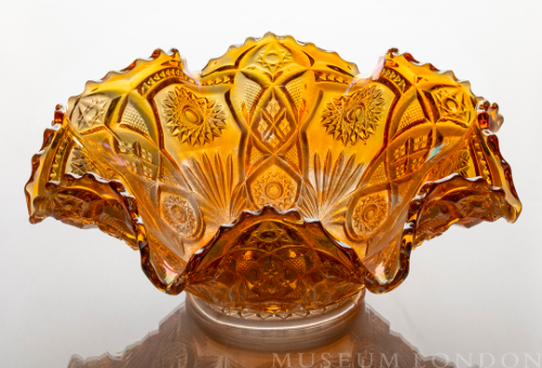 Amber Glass Decorative Bowl