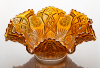 Amber Glass Decorative Bowl