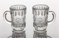 Pair of Small Pressed Glass Cups