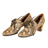 Pair of Reptile Skin Lace-Up Oxfords