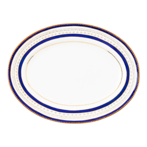 White and Blue China Platter