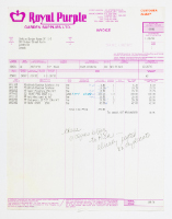 Royal Purple Invoice for Plant Products