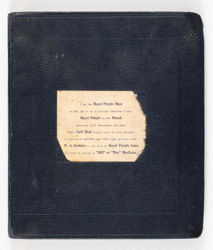 Advertising Sample Scrapbook, Royal Purple