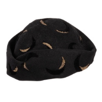 Women's Black and Gold Hat