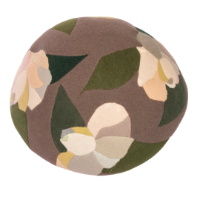 Women's Grey Flowered "Beanie" Hat