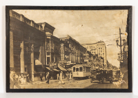 Dundas Street Photograph (Homemade, black wooden framing), c 1930