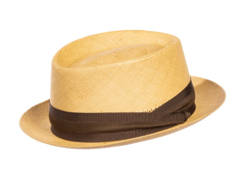 Men's Straw Panama Hat with Brown Band