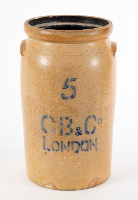#5 Stoneware Glass Brothers Churn