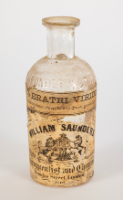 Glass "W. Saunders" Bottle