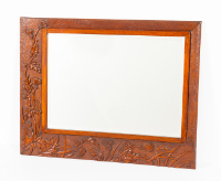 Mirror Ornamented with Thistles and a Butterfly
