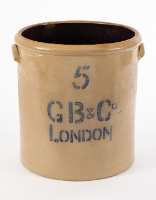 Glass Brothers & Co. Stoneware Crock