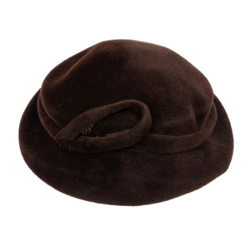 Dark Brown Velour Hat