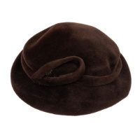 Dark Brown Velour Hat