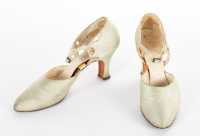 Light Green Satin High Heels
