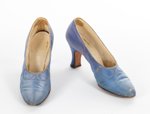 Blue Satin Pumps