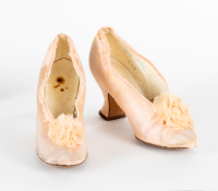 Pink Satin Slip-In Pumps