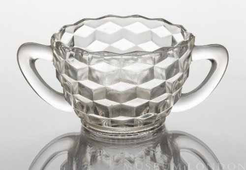 Pressed Glass Sugar Bowl