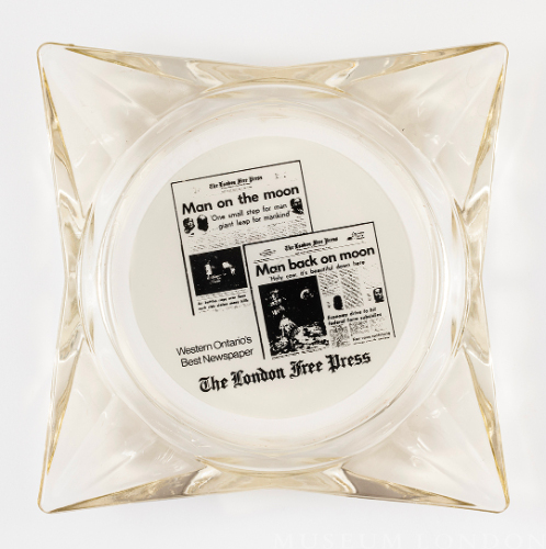 "London Free Press" Glass Ashtray
