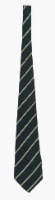 Necktie with Dark Green and White Diagonal Stripes (Boughner's)