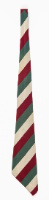 Necktie with Red/White/Green Diagonal Stripes (Boughner's)