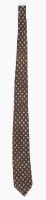 Dark Brown Necktie with White Diamonds (Boughner's)