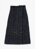 Navy Blue Wool Doll Skirt