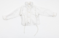 White Button-Down Long-Sleeve Doll Shirt