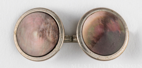 Silver and Pearl Cuff Links