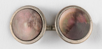 Silver and Pearl Cuff Links