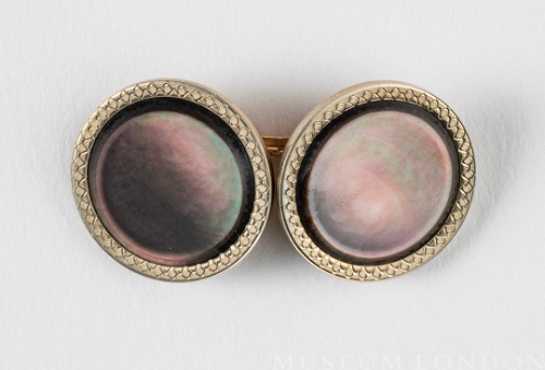 Silver and Pearl Cuff Links