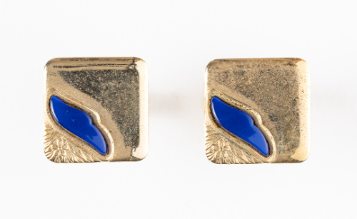 Cuff Links with Blue Details