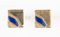 Cuff Links with Blue Details