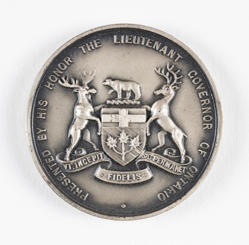 "Presented By His Honor The Lieutenant Governor of Ontario" Medal