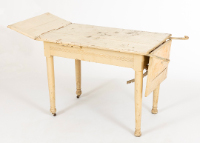 White Table with Folding Sides