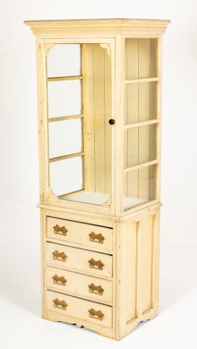 White Painted Cabinet with Four Drawers