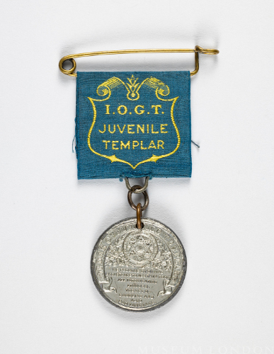 Juvenile Templar Medal; with pin and ribbon