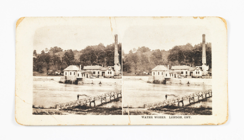 "Water Works, London ONT" Stereograph
