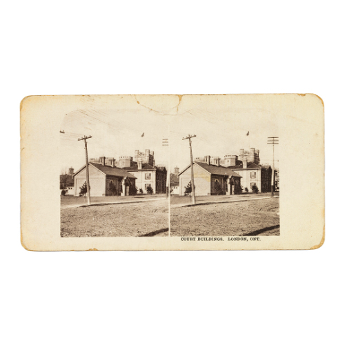 "Court Buildings, London ONT" Stereograph