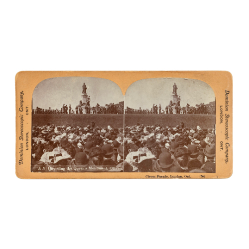 "Unveiling the Queen's Monument, Ottawa" Stereograph