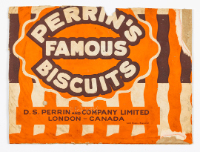 Perrin's Famous Biscuits Box Lid
