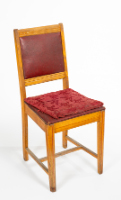 Chair with Red Seat and Back