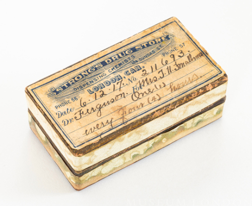 "Strong's Drug Store" Pill Box