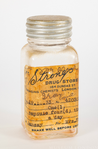 Strong's Drug Store Prescription Bottle