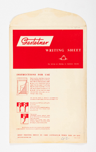 Package of Gestetner Writing Sheets